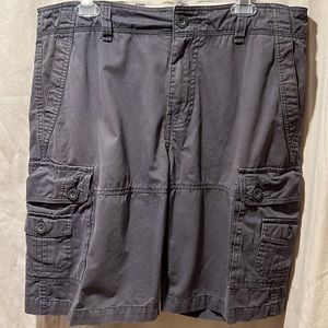 Mens Ruff Hewn grey cargo shorts